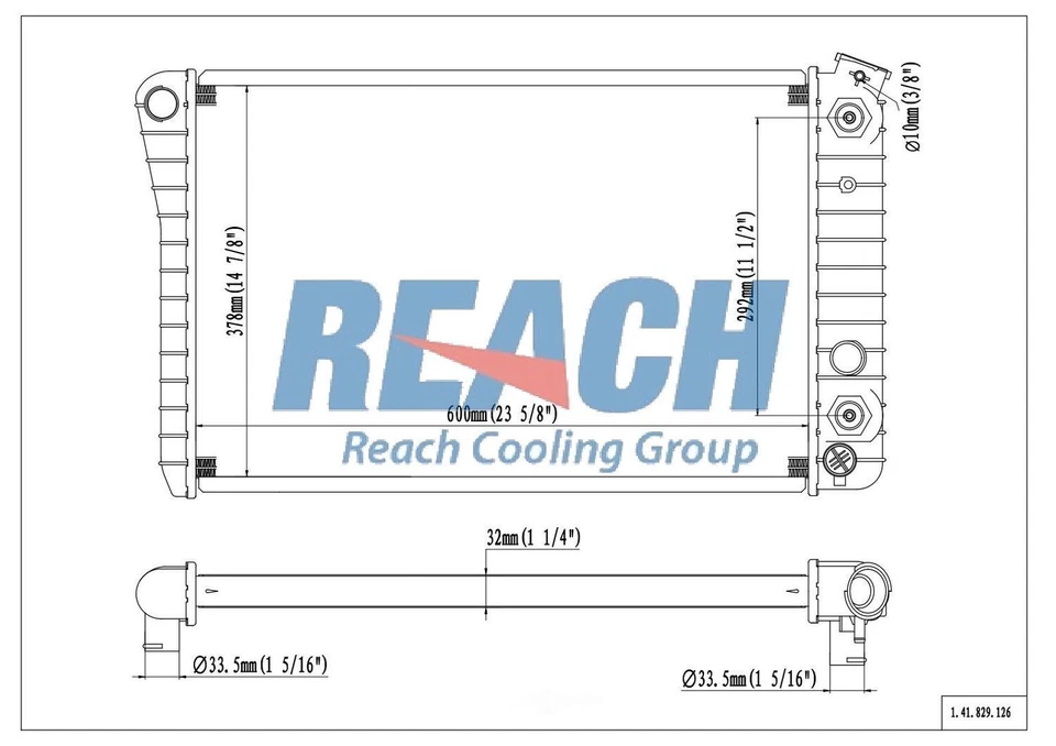 Base de radiador, refrigeración de alcance de gas 41-829 para Chevrolet Corvette 84-86 Foto 2 de 2