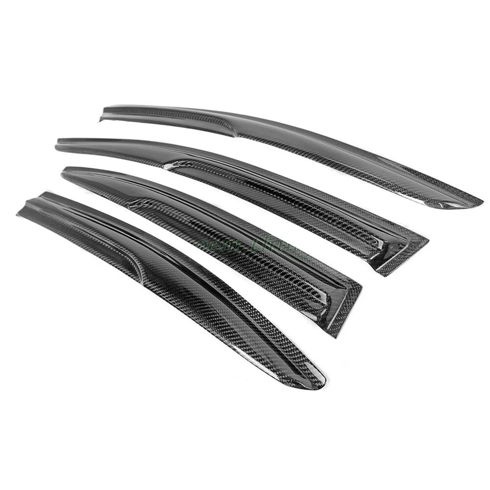 For Subaru WRX STI Exterior M Side Window Visor Sun Rain Guard Carbon Fiber 2021 Foto 3 de 4