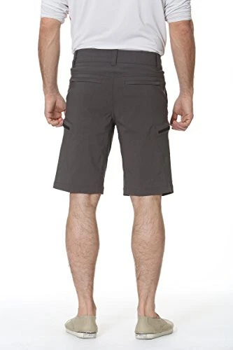 Gerry Mens Stretch Cargo Shorts 6 Pocket Venture Flat Front Woven Hiking Shorts - Picture 2 of 3