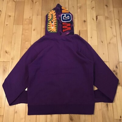 2XL BAPE Purple camo shark full zip hoodie A Bathing Ape Size XXL