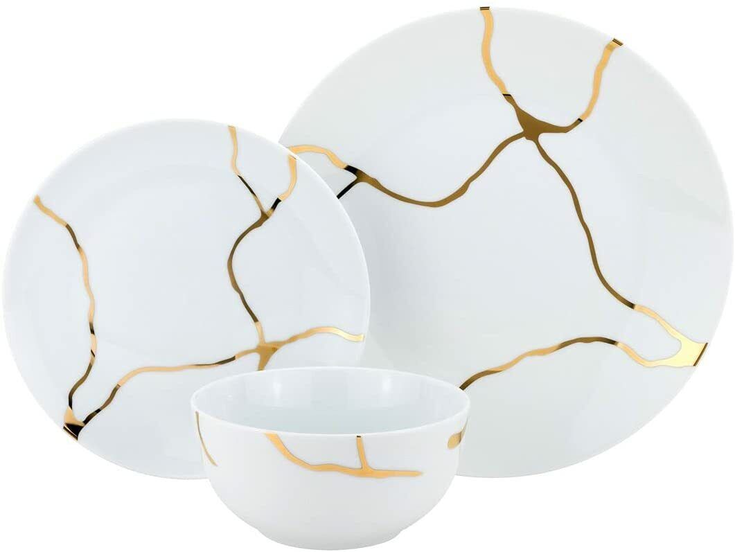 Royalty Porcelain 12-pc Bone China Cheap mail 35% OFF order specialty store 'Storm' with Set Dinner White