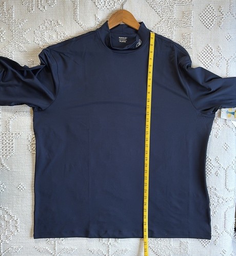 NWT Reebok 2XL play dry navy long sleeve mock neck moisture wicking base layer - Picture 10 of 11