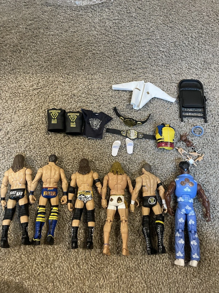 Lote Wwe Elite Personalizado NXT Adam Cole Chase Variante Johnny Gargano Era Indiscutible Foto 2 de 2