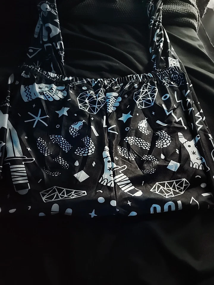 Leggings elásticas femininas bruxa preta wicca metal gótico caveira de quiromancia nova sem etiquetas G - Imagem 3 de 4