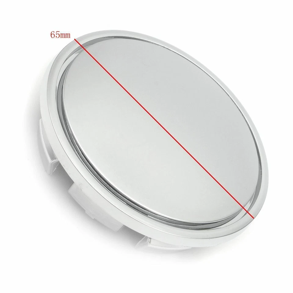 4Pcs Silver Chrome Car Auto Rim Wheel Center Hub Cap for 65mm - Image 4 of 4