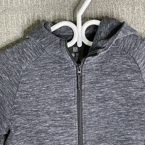 Boy's Uniqlo Hoodie Hoody Gray Gray Dry Fit Full Zip Athletic Sweater Shirt - Picture 4 of 10