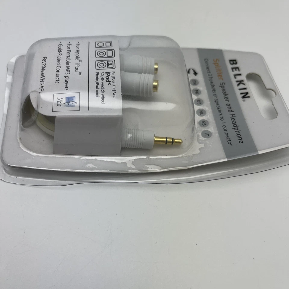 ✅ New Genuine Belkin Headphone Splitter Y-adapter iPod Access Apple MP3 Player - Image 3 of 3