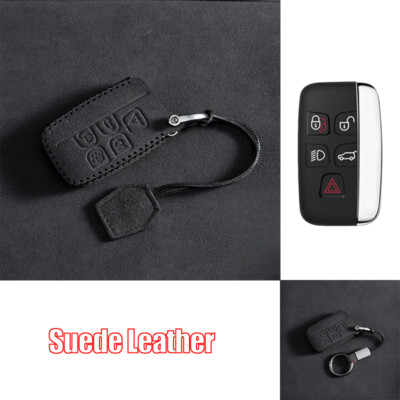 Suede Leather Car Key Case Cover For Land Rover Range Rover For Jaguar XE XF XJ
