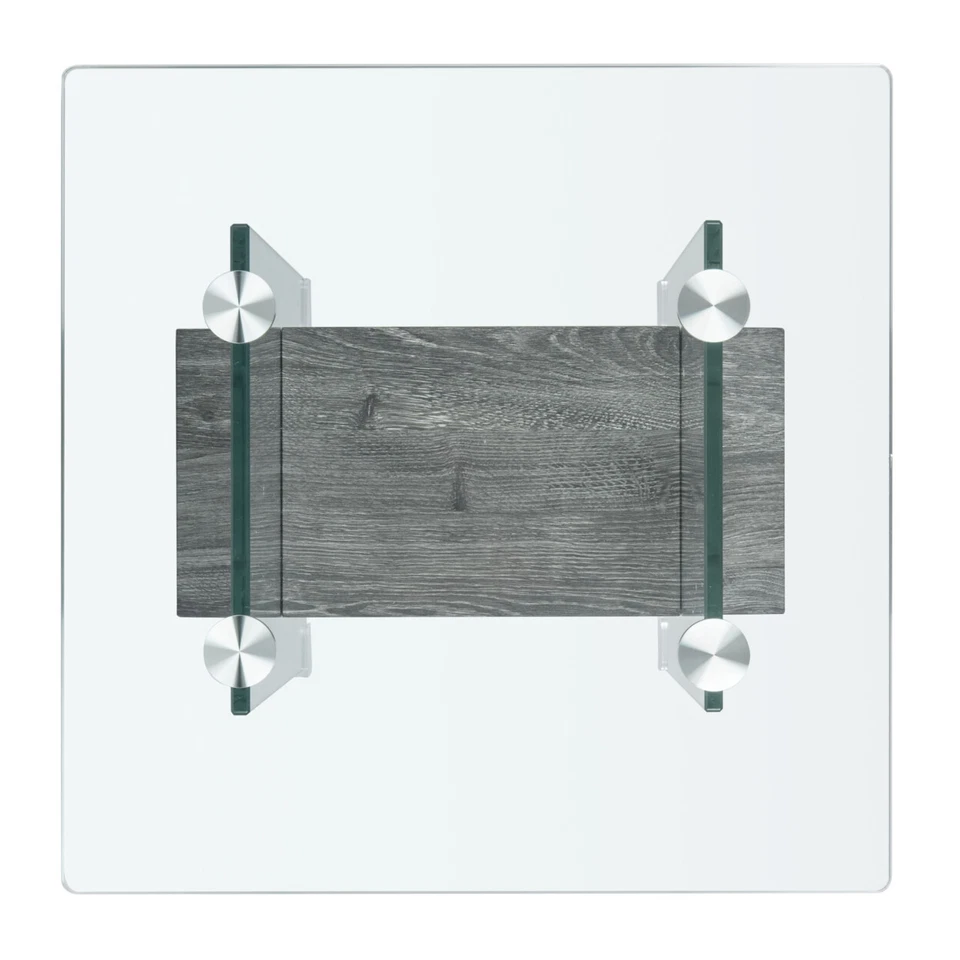 Mesa de acento SAFAVIEH Kayley | Vidrio / Roble negro | Foto 4 de 4