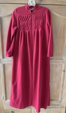 Sears Home Wear Pink House Coat Pullover Zip Robe Polyester Fleece Small Vintage