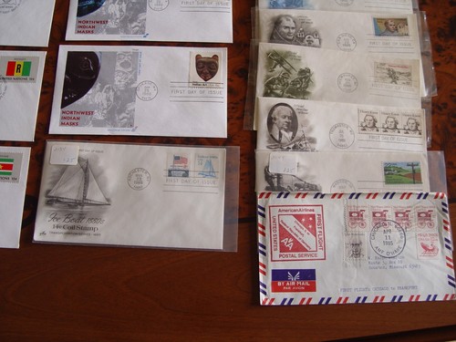 45 US STAMPS FIRST DAY ISSUE COVER 1980 & 85 EVENTS PLUS MORE FDC ENVELOPS/CARDS - Picture 4 of 12