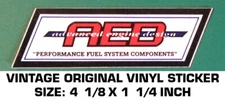 AED ADVANCED ENGINE DESIGN PERFORMANCE FUEL-VINTAGE ORIGINAL VINYL DECAL STICKER