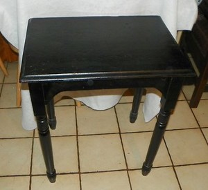 Black Distressed Finish Work Table Side Table T347 Ebay