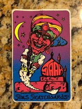 Vintage NOS 1980's Sims Skateboards Kevin Staab Genie Skateboard Sticker