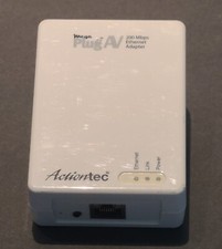 Actiontec- Mega Plug AV- 200 Mbps- Powerline LAN Ethernet Adapter- HPE200AVP
