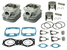 Polaris 550 Fan Cylinders pistons full gasket kit Snowmobile Engine Rebuild Kit