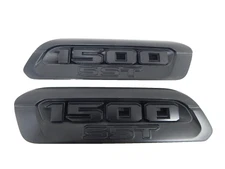 New OEM 2025 2026 RAM 1500 SST Left & Right Hood Emblems BLACK Insert Nameplate
