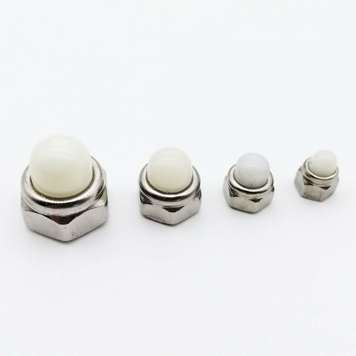 304 Stainless Steel Acorn Cap Dome Hex Nylon Insert Self Lock Nut Nylock Locknut - Picture 6 of 17