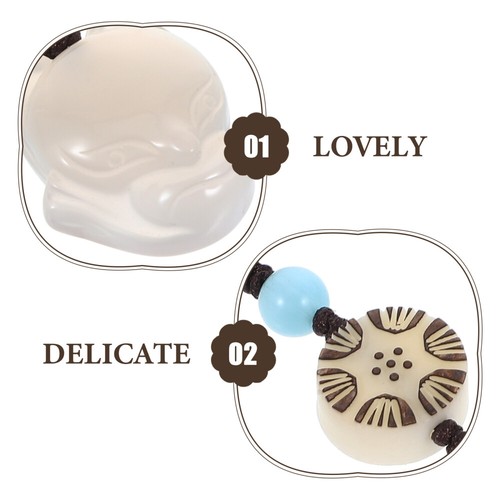 White Fox Pendant Miss Phone Decor Charm String Key Decoration Small Gift - Zdjęcie 2 z 12