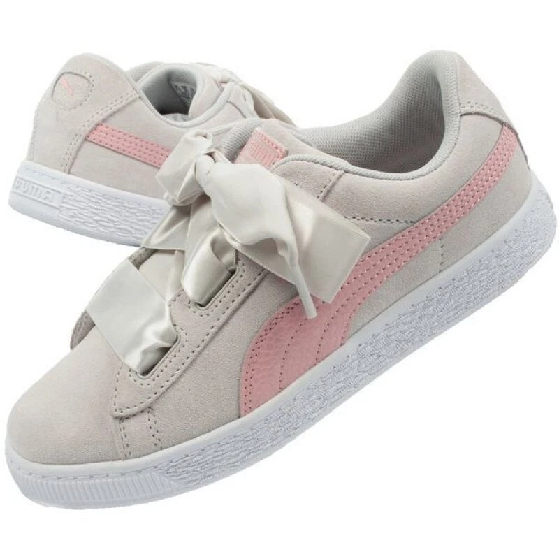 Puma basket heart bambino grigio new arrivals