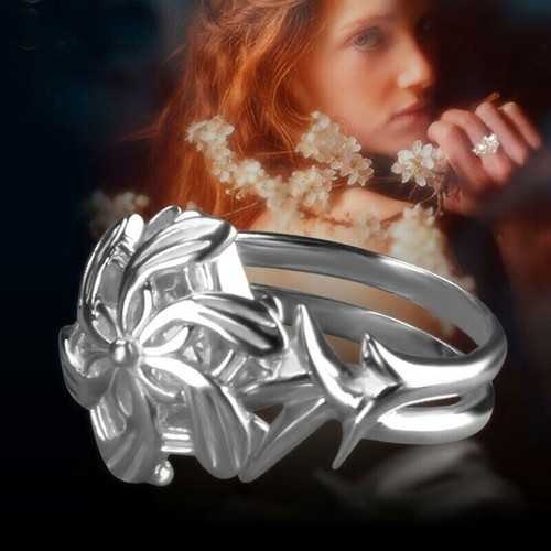 Galadriel's Lord of the Rings Nenya Ring 925 Sterling Silver Ring of Water - Picture 2 of 5