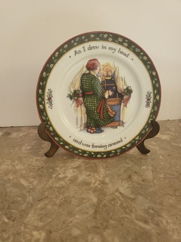 Plato de ensalada Christmas Story de Susan Winget Serie 2 "As I Drew In My Head" - Imagen 3 de 5
