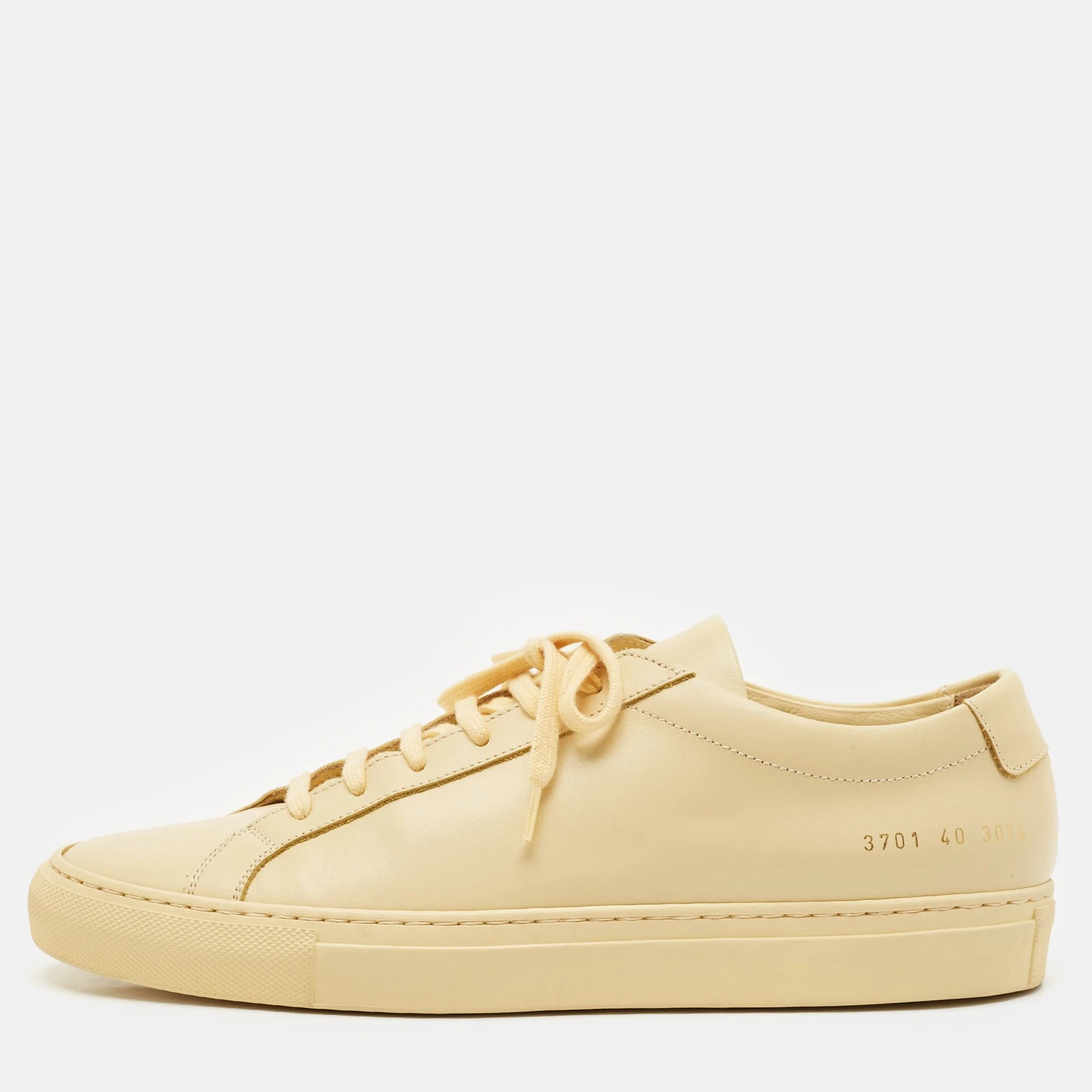 Sneakers basse Common Projects in pelle color crema Achille taglia 40