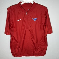 Nike SMU Mustangs Team/Player Issue Short Sleeve 1/4 Zip Shirt L #50 McBryde