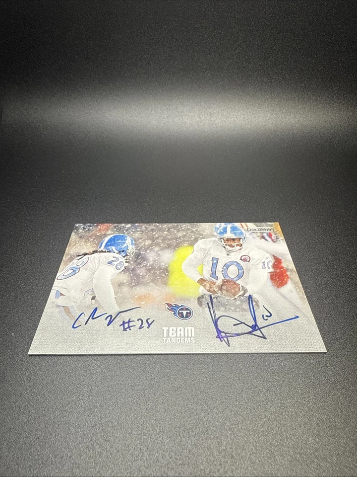 2022 Panini Zenith Vince Young Chris Johnson Team Tandems Auto Autograph #TT-JY - Image 2 of 4