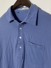 Criquet Pocket Polo Shirt Mens Medium Blue Short Sleeve Golf Pima Cotton Casual