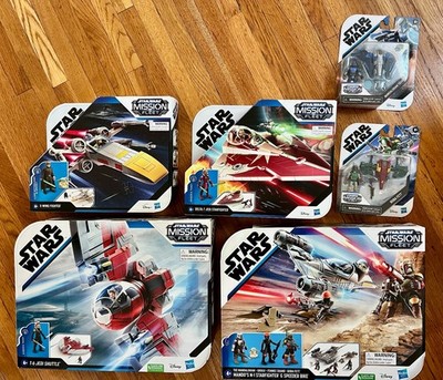 Hasbro Star Wars Mission Fleet lot, X-Wing, T-6 Shuttle, Delta-7Starfighter+more