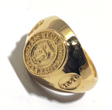 Texas Tech University Class of 2023 Signet Ring Gold Plated TTU Alumni Red Raide