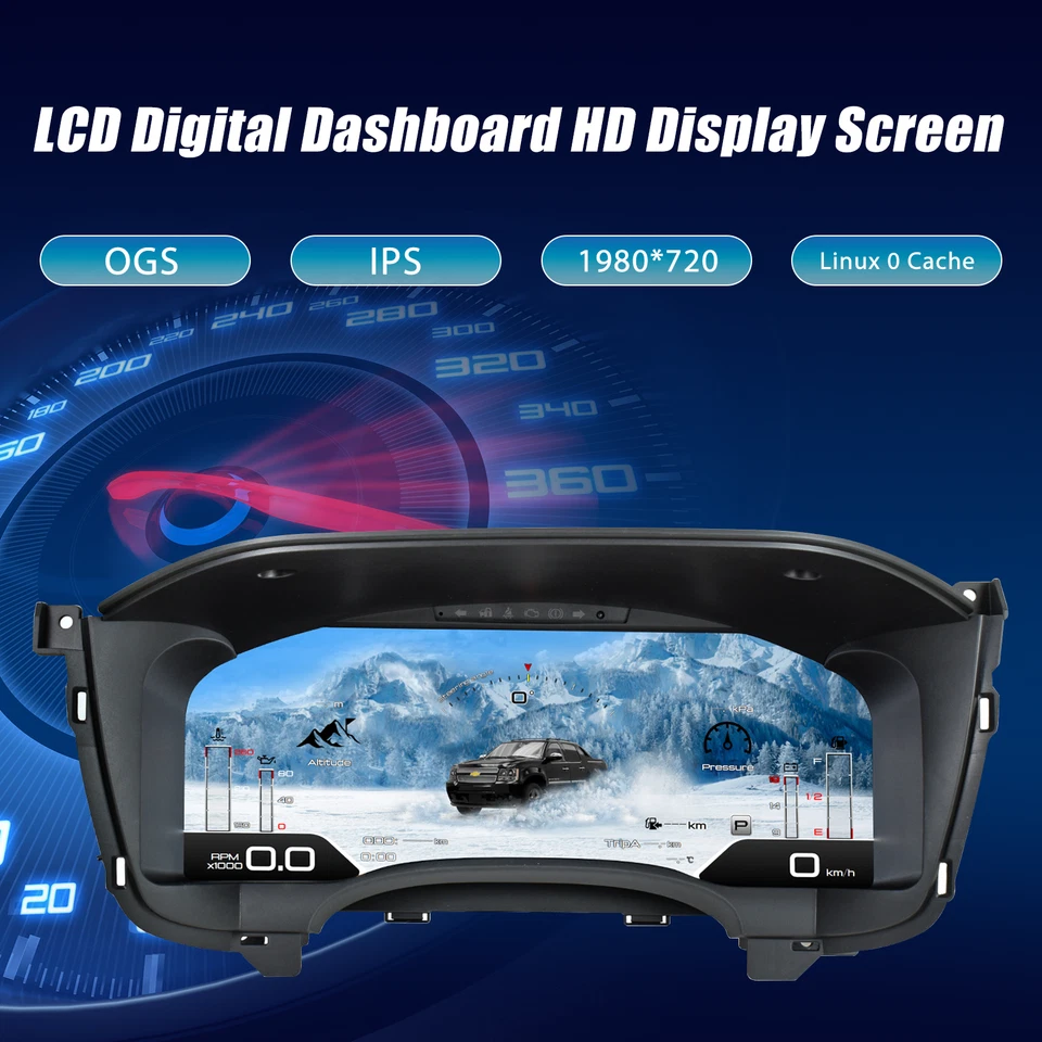 Digital Gauge Instrument Cluster For Chevrolet Silverado GMC Sierra 2007-2013 - Изображение 3 из 4