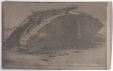 WW1 English Tank Mark IV British Tank No. 4067 RPPC