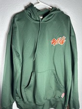 Vtg Majestic Mens Pull Over Hooded Green Sweatshirt (XL) Jordan 23 Embroidery MJ