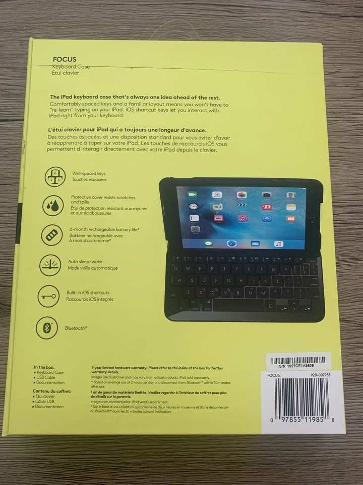 Logitech Logi FOCUS Bluetooth Keyboard Case for iPad Mini 4 920-007953 - Image 3 of 4