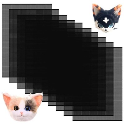 10 Sheet Fursuit Eye Mesh, 0.5mm Black Eye Mesh Plastic Meshs Sheet 11.8 X 7....