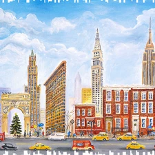 Main Street, New York (159 Piece Wooden Jigsaw Puzzle)