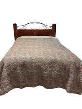 Ralph Lauren LRL Comforter King Multi Color Paisley VTG Pirouette Reverse Stripe