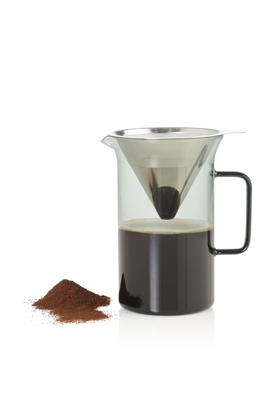 - Manual Brewer For Ground Reusable Stainless Steel