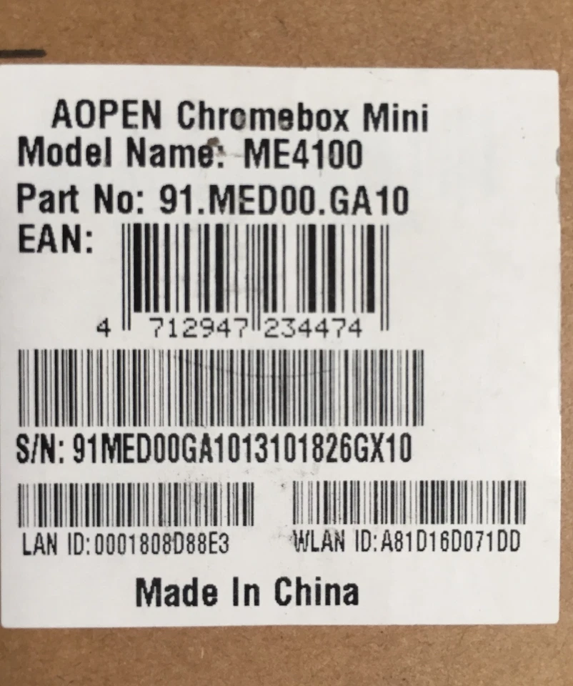 NEW Open Box AOpen ME4100 Chromebox Mini Digital Media Player / CLEAN | bp - Image 4 of 4