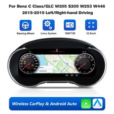 Carplay Digital Dashboard Cluster Kompatibel F&uuml;r Mercedes Benz C GLC W205 NTG5.0