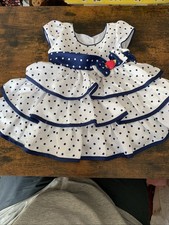 Jona  Michelle Girls Party Dress 6 Months Lovely Polka Dot Design. Bow Front