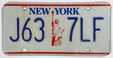 Vintage New York 1986-2000 Statue of Liberty License Plate J63 7LF