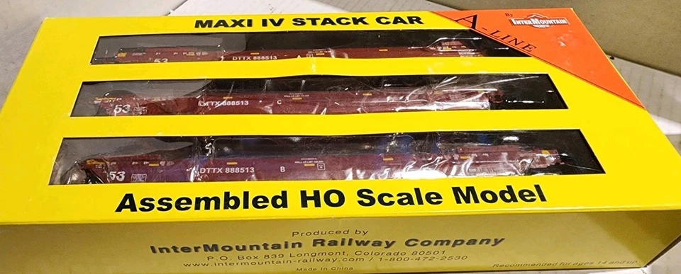 A Line By InterMountain HO Scale Maxi IV Stack Car Late DTTX EX-WRWK #888513 - Image 2 of 3