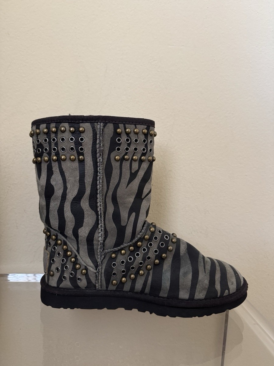 レアブーツ　Jimmy choo ✖️ugg 37サイズ Ugg x Jimmy Choo Boots Studded Kaia Suede Zebra Print US 6 | eBay