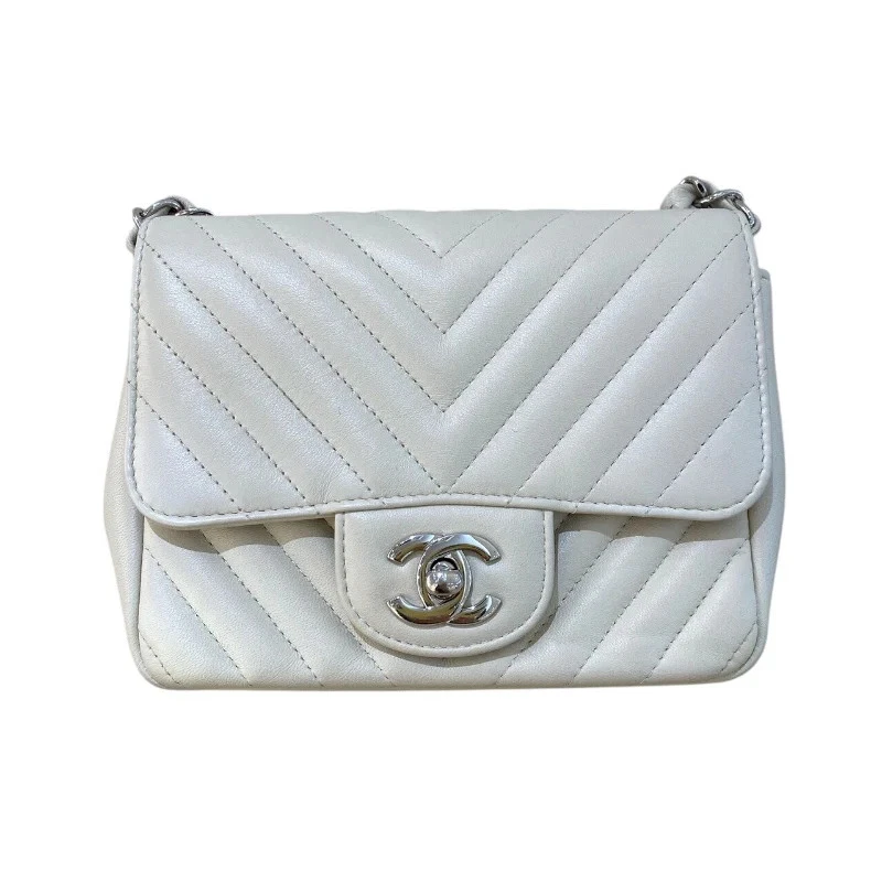 Chanel — CHANEL Mini Matelassé 18 Ivory Shoulder Bag A35200 #OKB1330