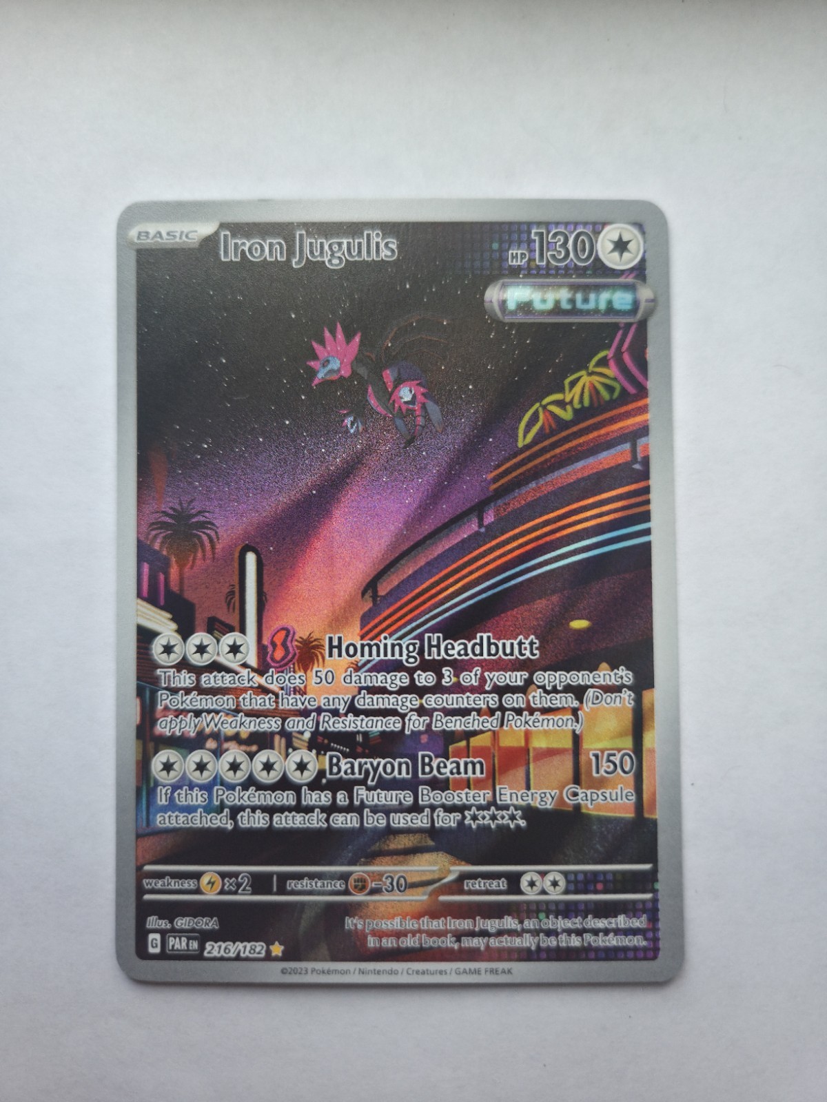 Iron Jugulis 216/182 Sv04: Paradox Rift Pokémon TCG Illustration Rare