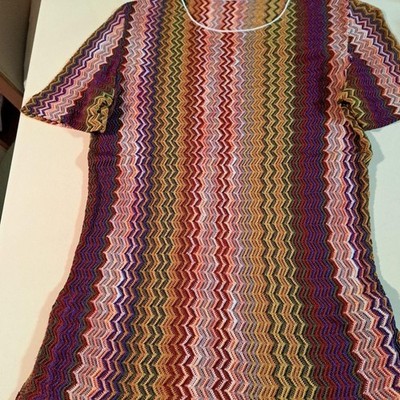 Missoni Women M Multicolor Tunic Short Sleeves Almost unused Luxury Unique Italy