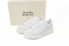 Alexander McQueen cowhide white shoeslow-top trendy fashionable classic durable